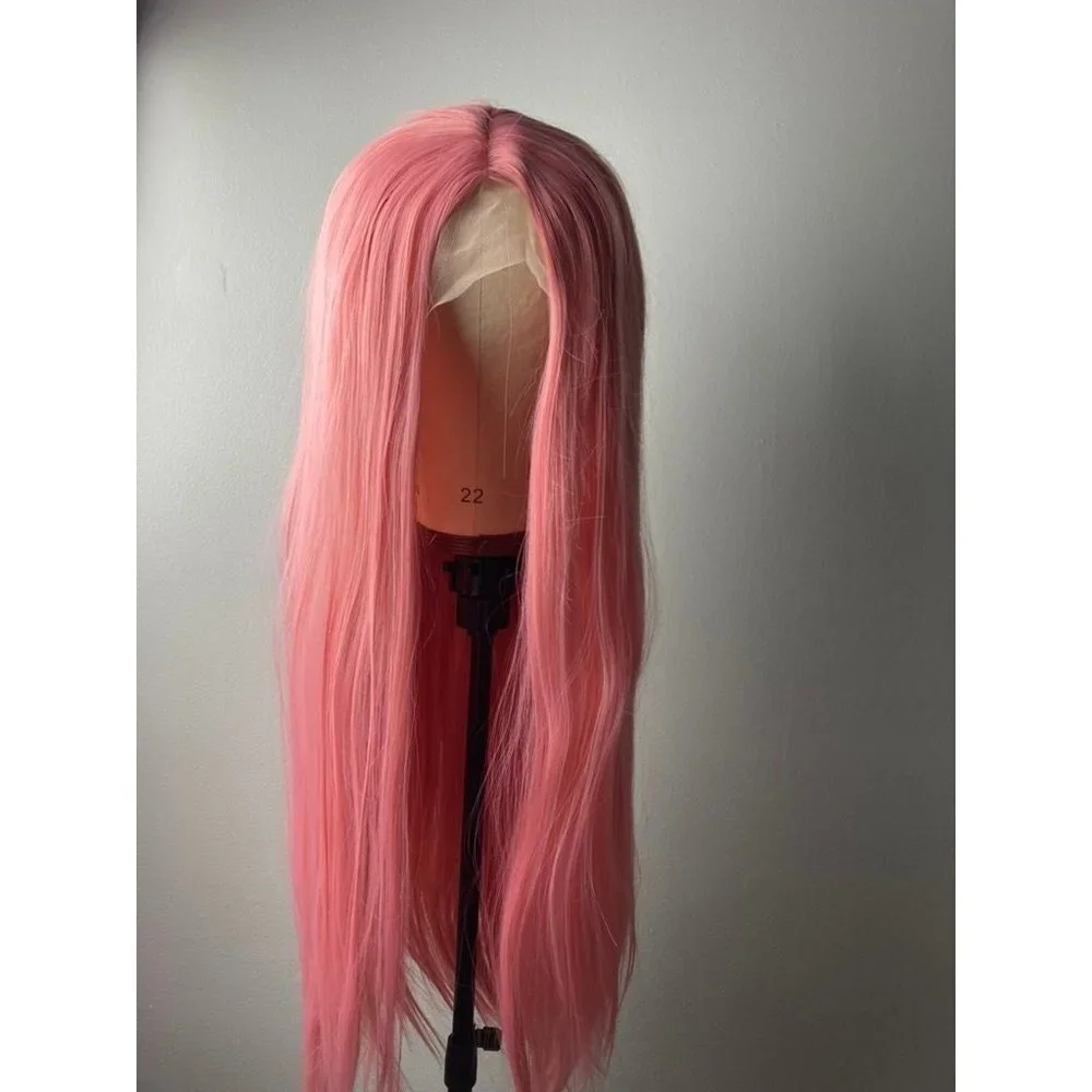Straight Pink Lace Front Wig